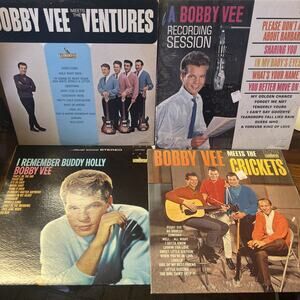 FOUR Bobby Vee Vinyl LPs VG+! Ultrasonic Clean! Crickets Ventures Buddy Holly